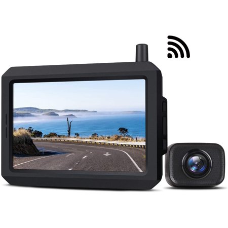 5 Inch Wireless Backup Camera Kit With Digital Signal, Waterproof Rear View Camera With 5? TFT-LCD Monitor, Ideal For Sedans, Pickup Truck, SUV, Minivans (BOSCAM K7)