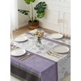 thumbnail image 3 of Purple Geometric Suqare Tablecloth - 60 x 60 Inch, Stripes Boho Spring Flowers Country Rural Waterproof & StainResistant Tablecloth, Washable Oil-proof Table Cover for Dining/Party/Wedding/Buffet, 3 of 9