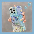 thumbnail image 2 of Funda de teléfono con diseño de flores retro de lujo y láser para iPhone 16 Pro MAX 15 14 13 12 11 X XS XR 7 8 Plus SE, funda suave a prueba de golpes, 2 of 4