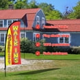 thumbnail image 3 of QSUM Welcome Walk ins Sign Feather Flag with Pole Kit,7FT Welcome Walk ins Decoration Display, Welcome Walk ins Business Sign,Welcome Walk ins Swooper Flag, 3 of 6