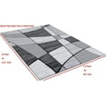 thumbnail image 4 of Color Block Rug/Linear/Geometric Modern Contemporary Hand Carved Area Rug-Silver/Gray/Black, 4 of 7