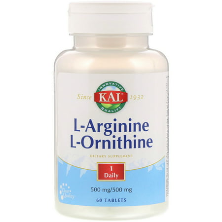 KAL  L-Arginine L-Ornithine  60 Tablets (Best Vitamins To Take For Ms)