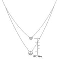 thumbnail image 3 of KoolJewelry Sterling Silver Cubic Zirconia Heart Peace Layered Necklace (16 inch), 3 of 4