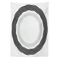 thumbnail image 3 of Ambesonne Black Tablecloth Rectangular Table Cover, Abstract Art Theme White, 60"x90", Black, 3 of 4