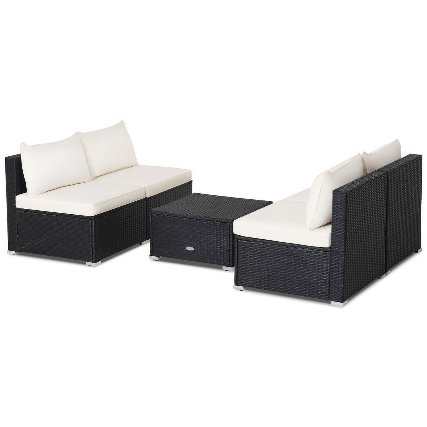 Aimee Lii 5 Pieces Outdoor Patio Furniture Set with Cushions and Coffee Table, Outdoor Patio Set