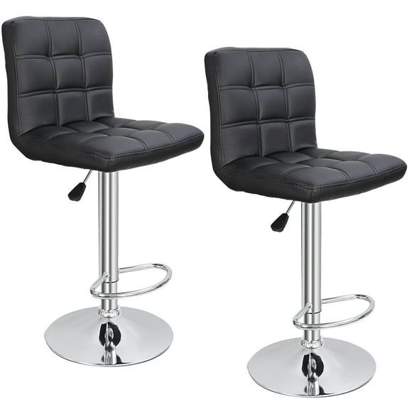 ZENY Height Adjustable Home Bar Stool Set 360-Degree Swivel, Set of 2