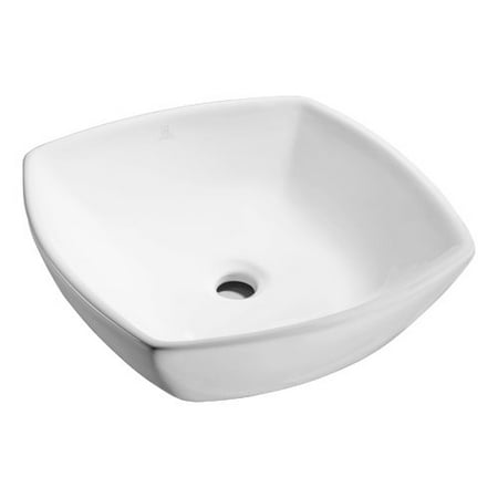 Series Bath Sink - ANZZI Deux Series Vitreous China Square Vessel Bathroom Sink