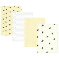 Hudson Baby Cotton Flannel Burp Cloths, Honey Bee, One Size