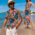 thumbnail image 2 of Jeiento Tropical Floral Matching Outfits for Couples Mens Shirts Casual Dresses for Women Maxi Dresses Husband Wife Matching Outfits Mens Button Up Beach Shirt, 2 of 6