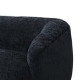 thumbnail image 3 of Oliver Loveseat with Round Sloped Arms- Soft Black Chenille 68 Inch, 3 of 7