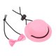 thumbnail image 2 of Reptil sombrero y pajarita lindo lagarto ajustable Día de San Valentín ropa conjunto para el dragón barbudo hámster conejillo de Indias (Pink Hat Pink Bow Tie L), 2 of 8