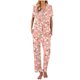 thumbnail image 1 of Sexy Pijama Conjunto para las Mujeres Impreso Bolsillo Pantalones de Manga Corta, Traje Suelto Casual para el Hogar Y el Salón, 1 of 9