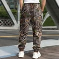 thumbnail image 5 of Havenx Camo Cargo Pants for Men Maple Leaf Print Elastic Waist Tapered Cargo Pants with Pockets Straight Wide Leg Trousers Loose Fit Y2k Workout Athletic Soft Clothing,Mint Green 2XL, 5 of 5