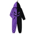 thumbnail image 2 of Purple Halloween Pumpkin Onesie Adult Polyester Cute Pumpkin Hooded Costume Plush Pumpkin Sleepwear Funny Halloween Party Outfit S, 2 of 5
