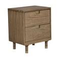 thumbnail image 2 of Alpine Furniture Easton 2 Drawer Wood Bed Side Table Nightstand, Sand Beige, 2 of 4