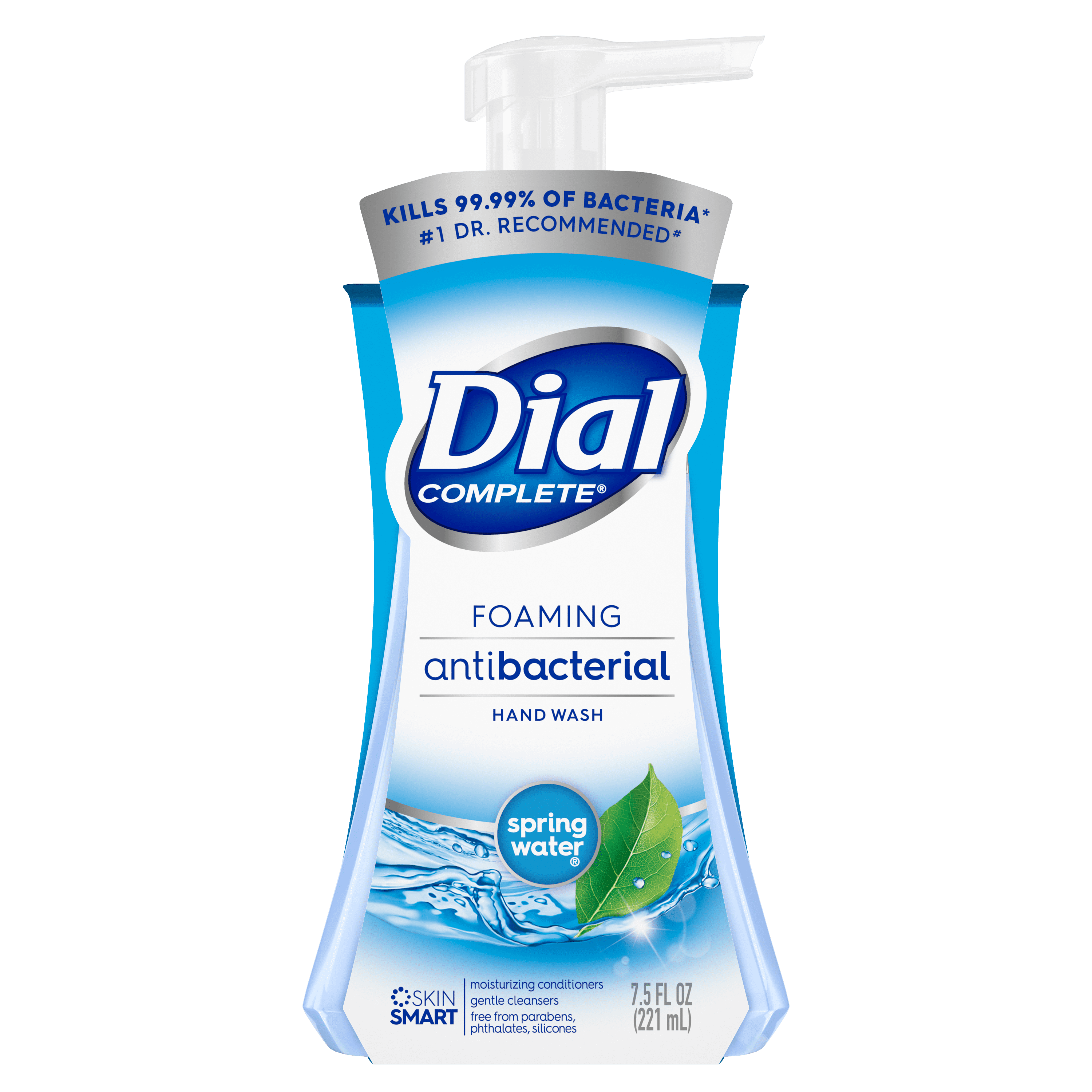Dial Complete Antibacterial Foaming Hand Wash, Spring Water, 7.5 Ounce