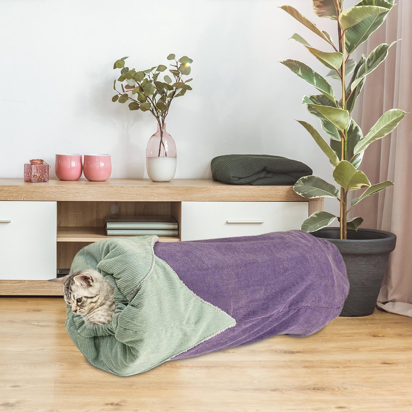oshhnii Cat Tunnel Portable Cat Activity Center Exercise Interactive Toy for Eggplant