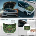 thumbnail image 4 of Yuyamidu Highland Cow Car Hood Cover Protector Green Leaf Exterior Rear View Accessories Decor 3pcs St. Patrick's Day Vehicle Side View Mirror Covers with Car Bonnet Banner for Sedans, 4 of 7