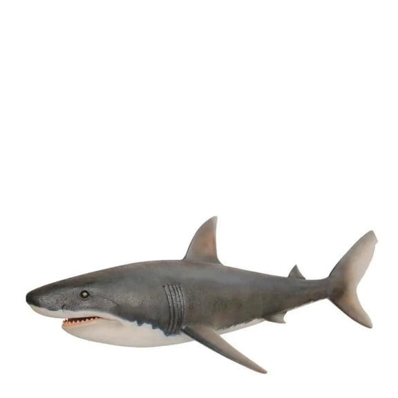Large Great White Shark Life Size Statue