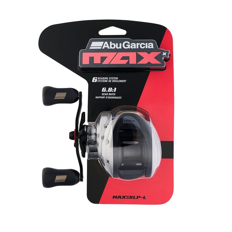 abu garcia baitcaster left hand Abu Garcia Max X Low Profile Baitcast Fishing Reel, Left-Handed