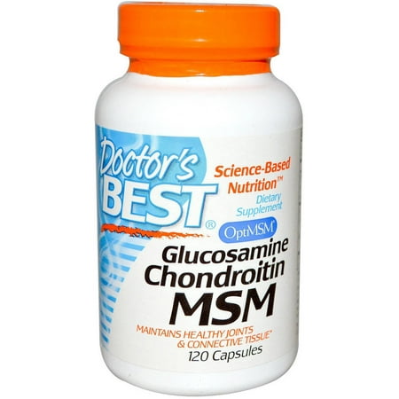 Doctor's Best Glucosamine/Chondroitin/MSM, 120 CT (Best Pain Relief For Arthritis In Spine)