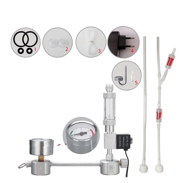 DIY CO2 Generator System Kit Aquarium CO2 Generator Bubble Counter Diffuser With Solenoid Valve For Aquatic Plant Growth ,Easy Installation