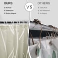 thumbnail image 6 of Punkray Grey and White Striped Polyester Shower Curtain for Bathroom with Hooks, Curtains 72 Inches Long, Weighted Hem, Waterproof Bath Accessories Hotel Style - Machine Washable, 6 of 6