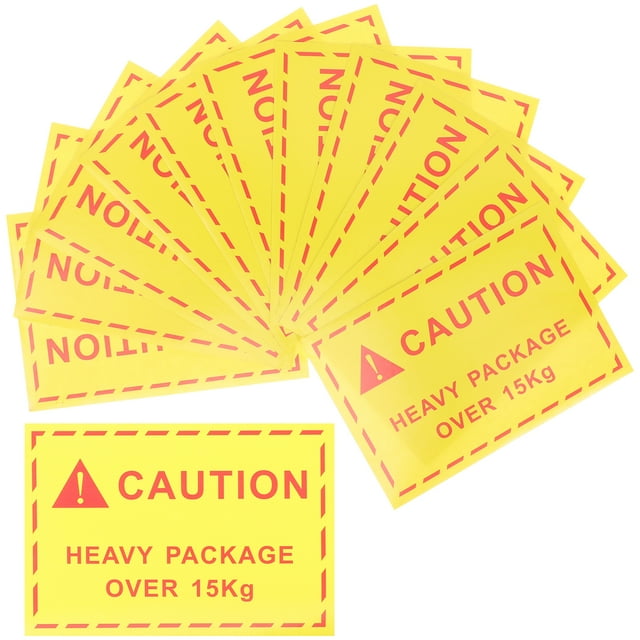 Miangastore 100pcs Heavy Objects Labels Adhesive Warning Stickers Special Handling Shipping Labels