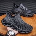 thumbnail image 3 of PLERISE Men's Breathable Woven Sneakers, Lightweight Comfortable Running Shoes with Supportive Sole for Walking, Hiking, Gym, and Everyday Casual Wear, 3 of 9