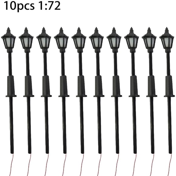 MYG 10 X 1:72 Model Railway Train Lamp Post 00 Gauge Plastic Street Lights LED