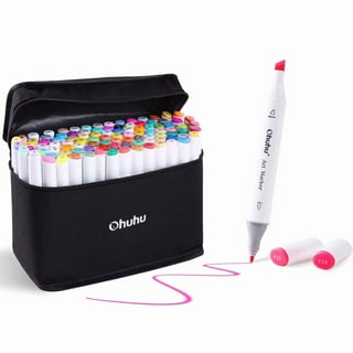 Fabric Markers Permanent 36 Colors of Ohuhu Dual Tip Marker Pens for DIY  Christmas Costumes, Christmas Back to School Gifts 