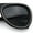 Matte Black Silver - Black, variant on Retro Dimensional Metal Socket Rim Tear Drop Shape Racer Plastic Sunglasses White - Black