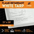 thumbnail image 2 of Fire Retardant Tarp-8 Mil with Grommets and Reinforced Corners- 21' x 20' Fireproof for Construction, 2 of 5