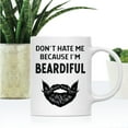 thumbnail image 2 of Koyal Wholesale 11oz Ceramic Funny Coffee Mug - Don't Hate Me Because I'm Beardiful Funny Coffee Mugs for Gift, 1-Pack, 2 of 5
