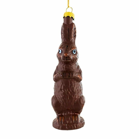 Cody Foster 4.75In Chocolate Rabbit, Glass, Easter Bunny Gl1129 Blue