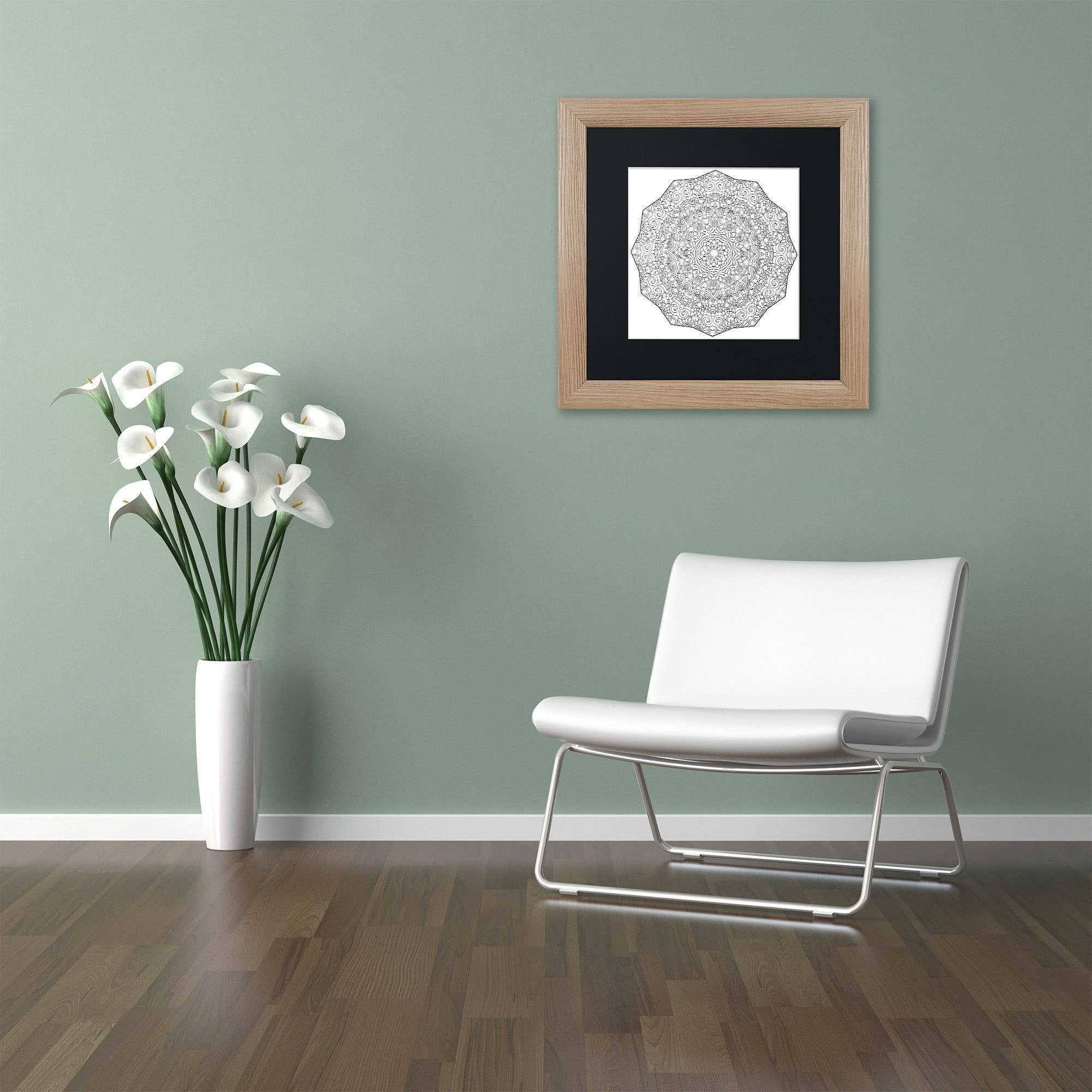 Trademark Fine Art "Brilliant Mandala" Canvas Art by Kathy G. Ahrens, Black Matte, Birch Frame