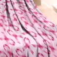 thumbnail image 3 of Pink Breast Cancer Blanket,Comfortable Soft Flannel Throw Blanket,All Season,Warm Lightweight Blankets for Sofa Bed Couch Living Room Chair,30"x40", 3 of 4