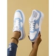 thumbnail image 4 of Women's Lace-up Casual Sport Shoes White Sneakers Skateboarding Shoes, Lightweight For Street, 4 of 4