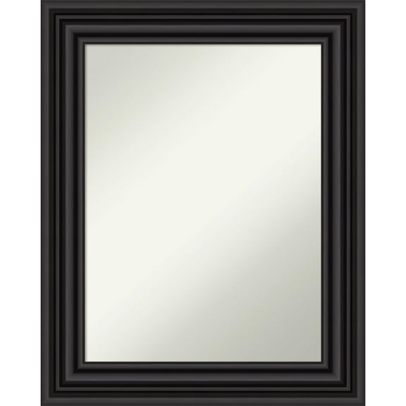 Amanti Art Colonial Black Framed Non-Beveled Bathroom Vanity Wall Mirror - 24 x 30 in