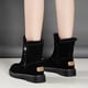 thumbnail image 3 of Botas de nieve de mujer de moda de invierno de media pantorrilla con forro polar, gruesas, cálidas, acolchadas de algodón, botas de invierno para mujer con piel integrada, 3 of 6