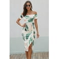 thumbnail image 6 of KRE Prime Women Printed Off-Shoulder Split Dress, 6 of 27