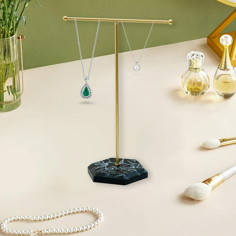 Nmdmisc Jewelry Stand Display Necklace Holder T-Bar Plated Metal