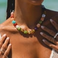 thumbnail image 5 of Tarien Colorful Chunky Beaded Necklace for Women Trendy Summer Jewelry | Statement Big Large Resin Bead Bubble Choker Necklaces Boho Charm Fashion Jewelry, 5 of 7