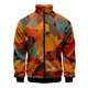 thumbnail image 3 of Chaqueta con cuello alto y cremallera con estampado digital 3D de hojas hawaianas para hombre y mujer, chaquetas de manga larga, ropa de calle de moda para hombre, 3 of 5