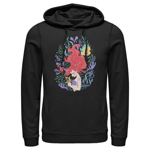 Men's The Little Mermaid Artistic Underwater Ariel  Pull Over Hoodie