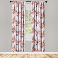 thumbnail image 3 of Ambesonne Floral Inspiration Curtains, Flourish Nature, Pair of 28"x63", Pale Rose Pale Pink and Dusk, 3 of 5