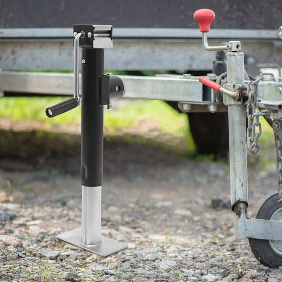 1T Manual Black Side Winder Trailer Lift & Support Jack Leg 2204.62lbs Lifting Jack for Car Maintenance