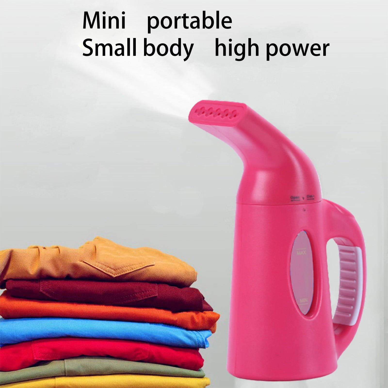 Gnmfd Handheld Travel Garment Steamer for Clothes Wrinkle Remover, Portable Mini Steam Iron for Home Hotel Curtains Dresses Shirts Bedding, Powerful Quick Heating Travel Use