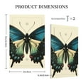 thumbnail image 3 of Balery Blue Black Butterfly Art for Duplex Wall Plates Kit, Electrical Outlet Covers, Standard Size 1-Gang 5.0" x3.0", Electric Receptacle Plug Covers-Style V, 3 of 6
