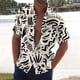 thumbnail image 2 of Men's Summer New Loose Print Short Sleeve Shirt Cardigan Beach Shirt XL, 2 of 5